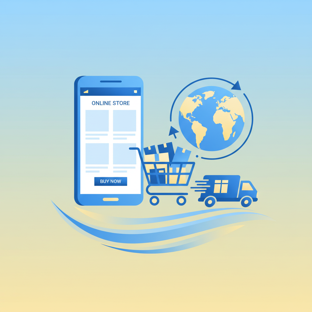 Dropshipping ecommerce store on smartphone